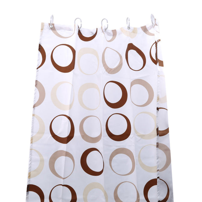 Retro douchegordijn met cirkel patroon