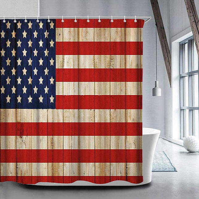 Douchegordijn met Amerikaanse vlag print