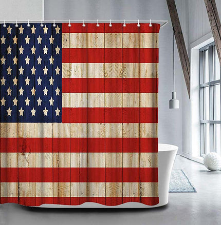 Douchegordijn met Amerikaanse vlag print