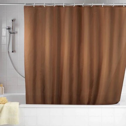 Stoffen douchegordijn in beige chocoladebruin