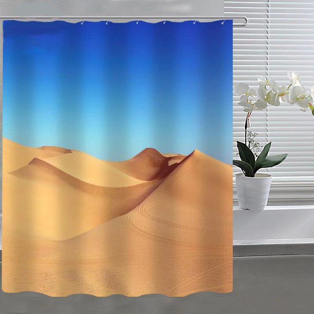 Douchegordijn met een woestijnlandschap