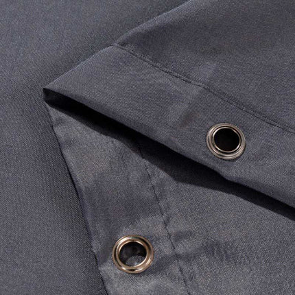 Effen donkergrijs douchegordijn van polyester