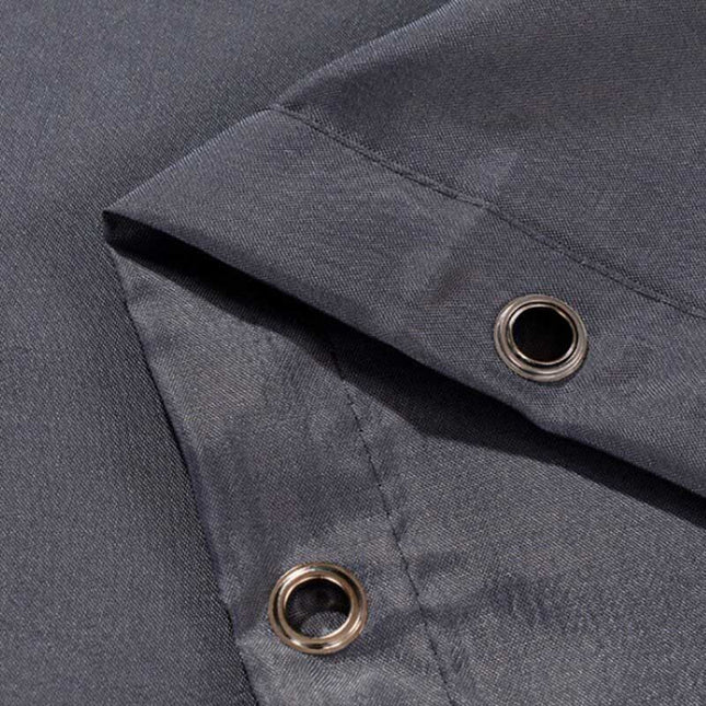 Effen donkergrijs douchegordijn van polyester