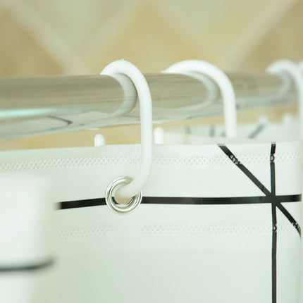 Design douchegordijn met geometrisch patroon