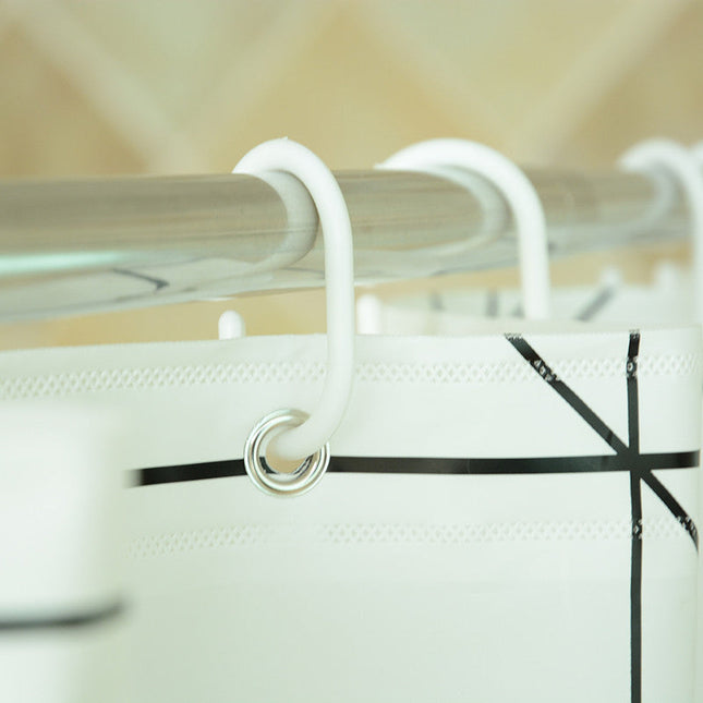 Design douchegordijn met geometrisch patroon