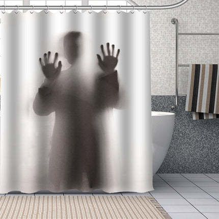 Douchegordijn met silhouet van een man