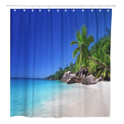 Douchegordijn met tropisch paradijs strand
