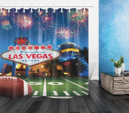 Douchegordijn met Las Vegas thema