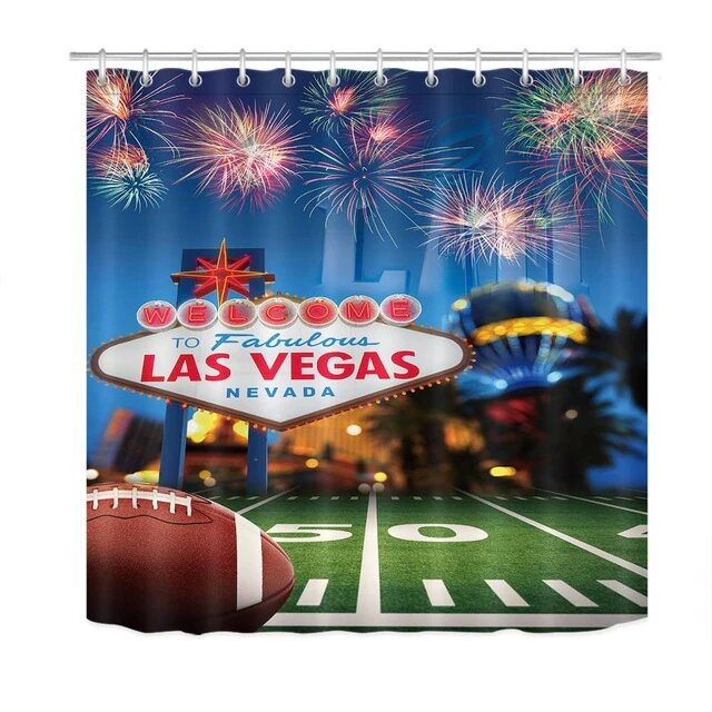 Douchegordijn met Las Vegas thema
