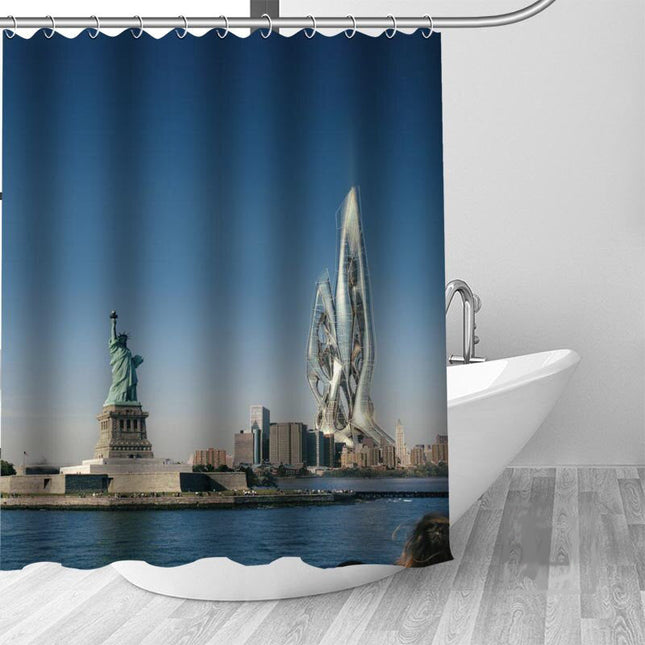 Douchegordijn met New York stadsgezicht