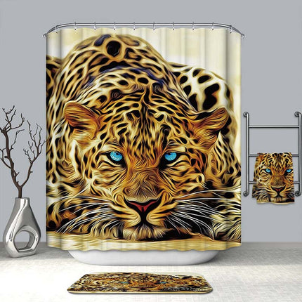 Douchegordijn met artistieke panter print