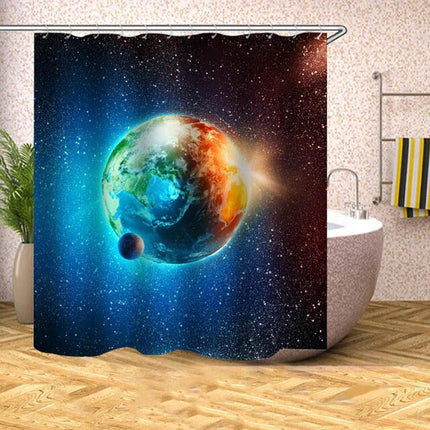 Ruimte douchegordijn met planeet Aarde