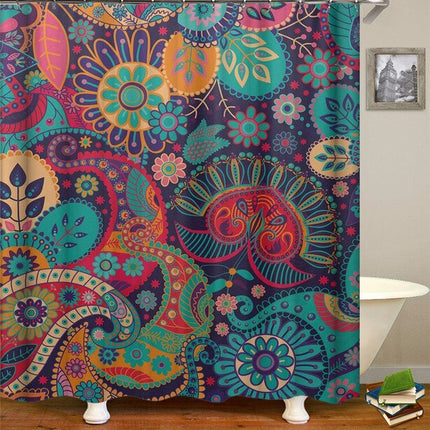 Psychedelisch douchegordijn met paisley patroon