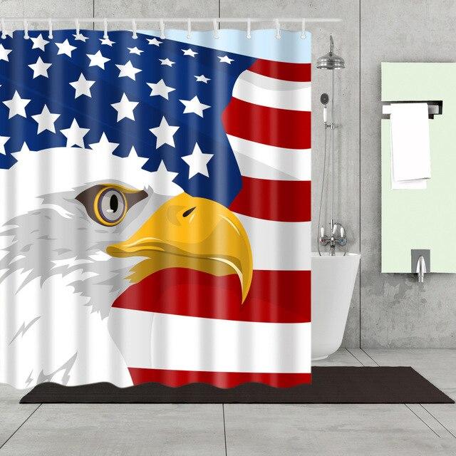 Douchegordijn met Amerikaanse adelaar print
