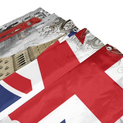 Douchegordijn met Londen thema print