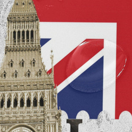 Douchegordijn met Londen thema print