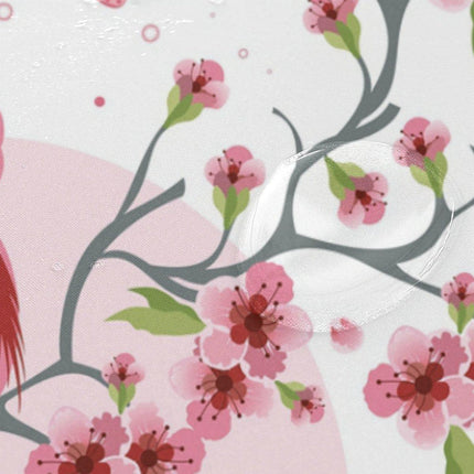 Aziatisch douchegordijn met kersenbloesem print
