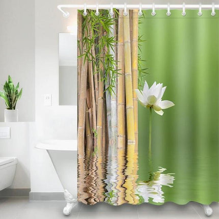 Zen douchegordijn met bamboe print