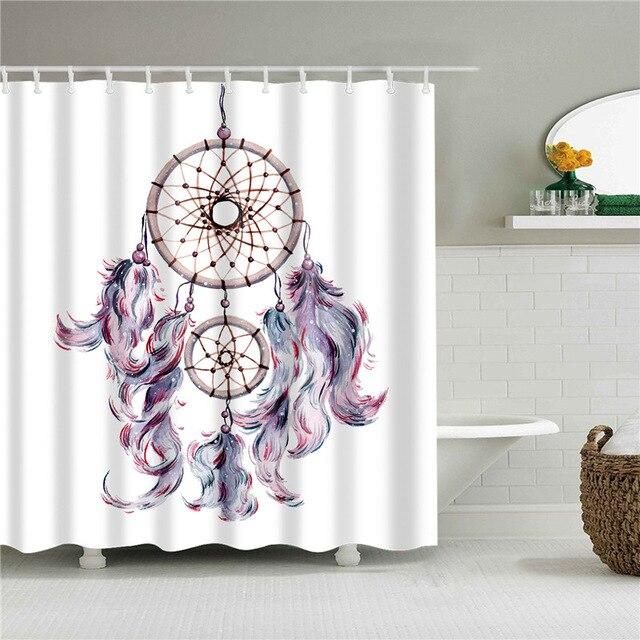 Douchegordijn met aquarel dromenvanger print