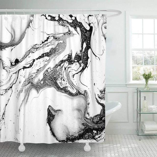 Abstract douchegordijn met marmer patroon