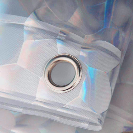 Verzwaard douchegordijn met holografisch effect