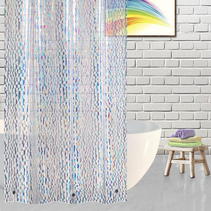 Verzwaard douchegordijn met holografisch effect