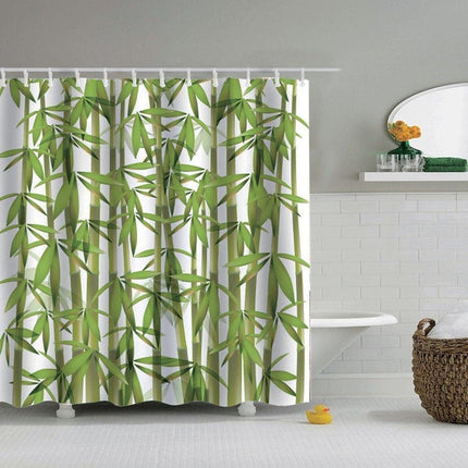 Transparant Douchegordijn met Bamboe Print