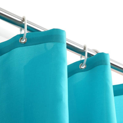 Effen douchegordijn in helder turkoois blauw