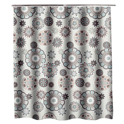 Bohemian douchegordijn met mandala patroon