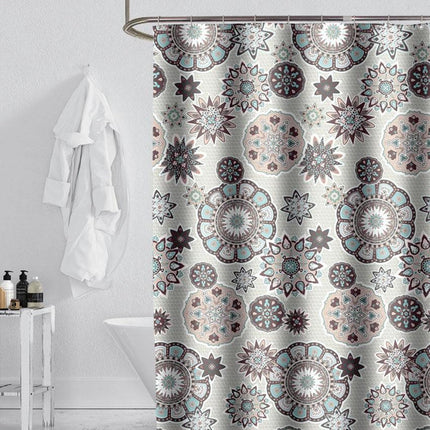 Bohemian douchegordijn met mandala patroon