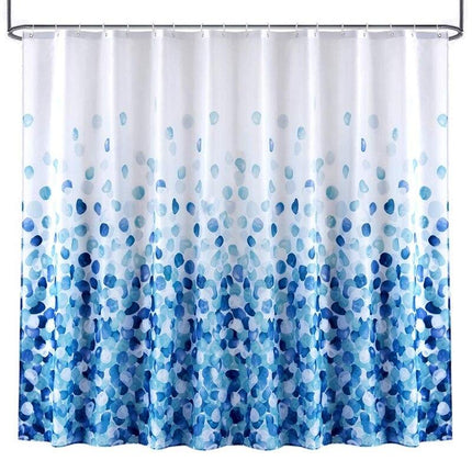 Douchegordijn met blauwe stippen patroon