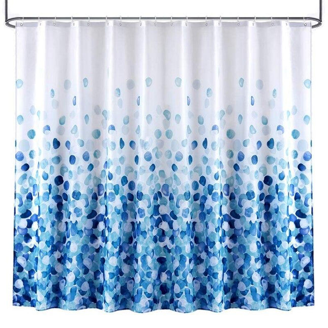 Douchegordijn met blauwe stippen patroon