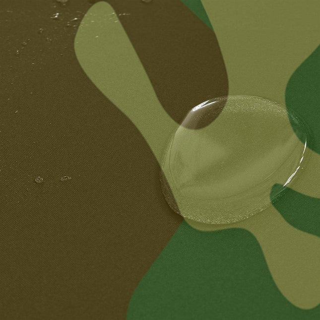 Douchegordijn met groen camouflagepatroon