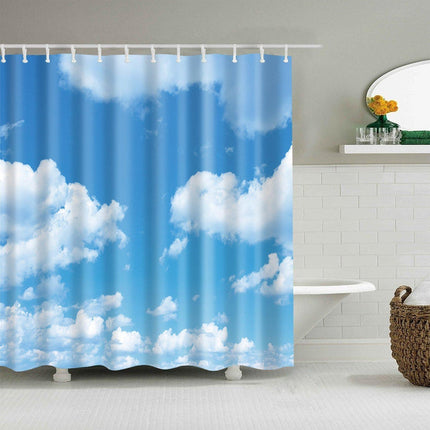 Douchegordijn met print van wolkenlucht