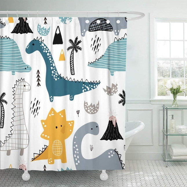 Kinder douchegordijn met schattige dinosaurussen