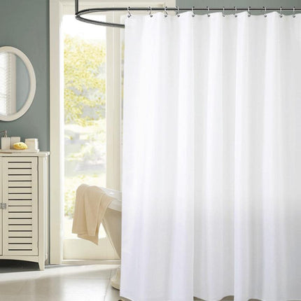 Effen wit douchegordijn van stof