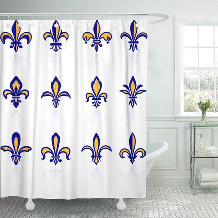 Douchegordijn met Franse lelie patroon