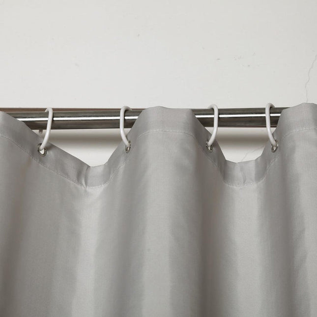 Effen lichtgrijs douchegordijn voor badkamer