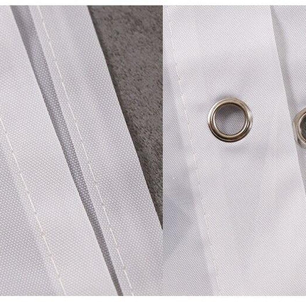 Douchegordijn grijs en geel zigzagpatroon