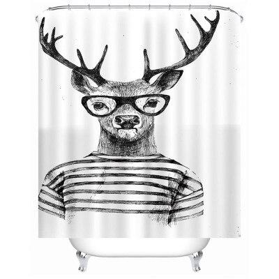 Douchegordijn met een hipster hert