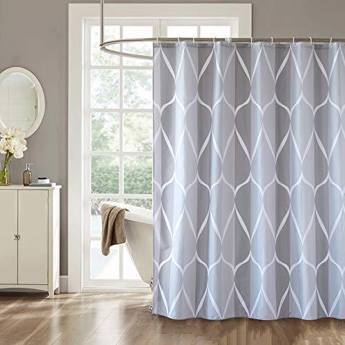 Machine wasbaar douchegordijn grijs patroon