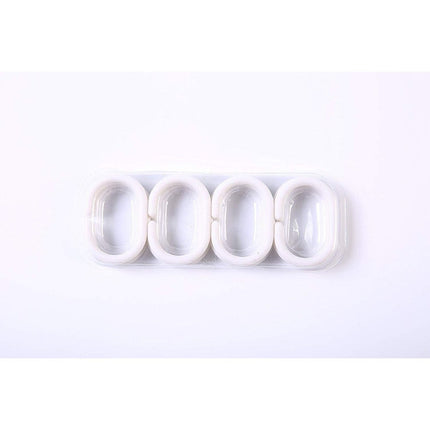 Douchegordijn met bruin marmerlook patroon