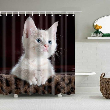 Schattig douchegordijn met kitten print