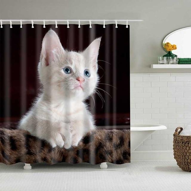 Schattig douchegordijn met kitten print