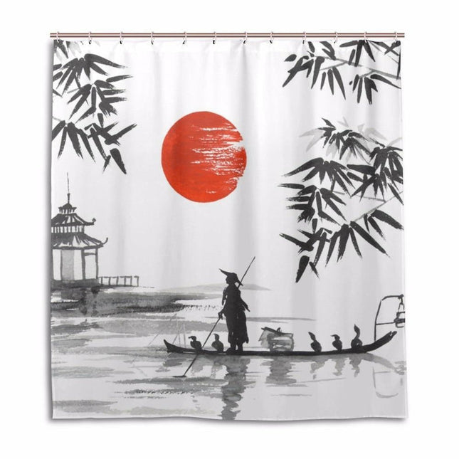 Douchegordijn in Japanse stijl