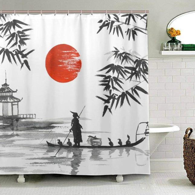 Douchegordijn in Japanse stijl