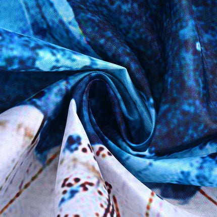 Douchegordijn met blauwe octopus print