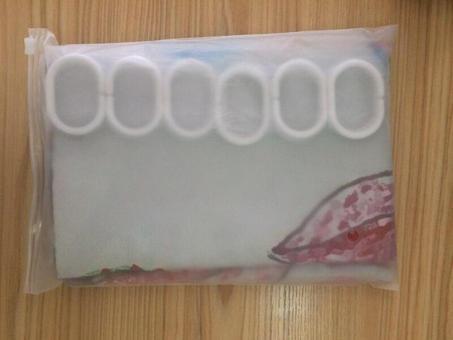 Douchegordijn met maritieme vuurtorens print