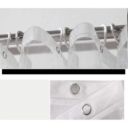 Transparant douchegordijn van doorzichtig plastic