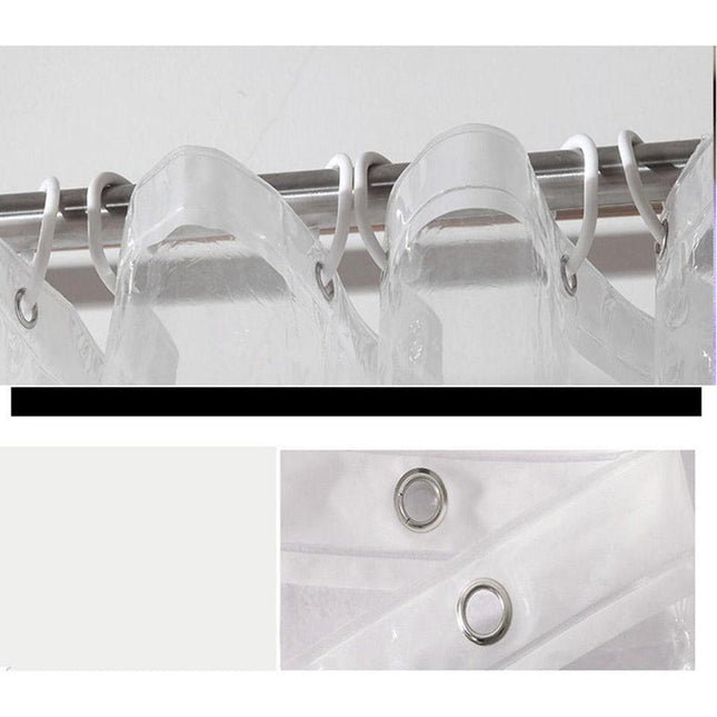 Transparant douchegordijn van doorzichtig plastic